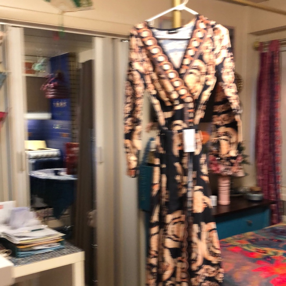 NWT faux wrap maxi dress